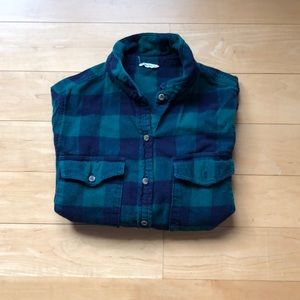 Blue/green checkered flannel